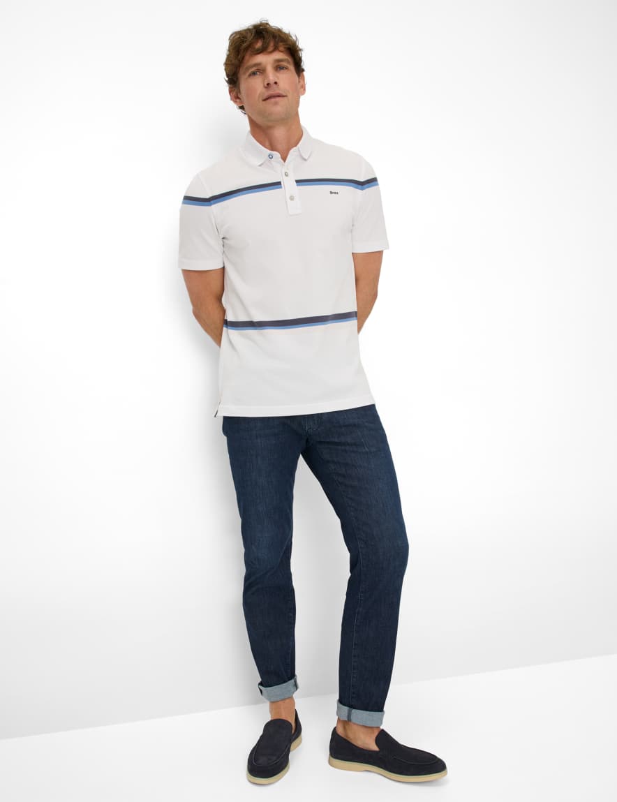Eurex By Brax Men's Fashion Polos Style PARKER White ➜ - Buy Now At Brax