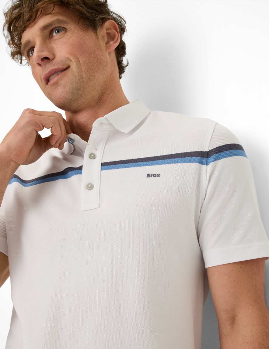 Eurex By Brax Men's Fashion Polos Style PARKER White ➜ - Buy Now At Brax