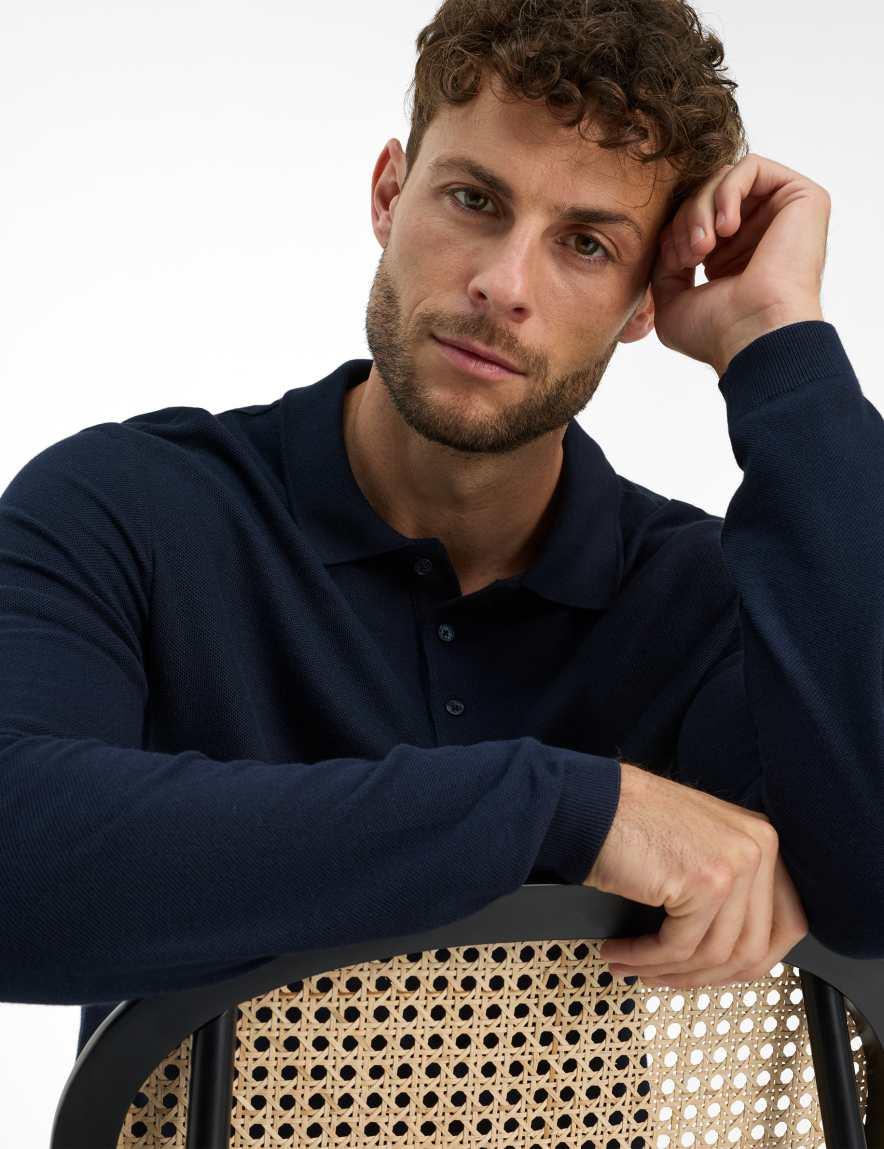 Eurex By Brax Men's Fashion Polos Style PAROS Dark Blue ➜ - Buy At Brax