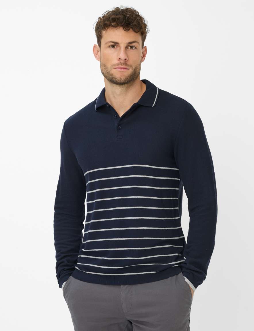 eurex by brax Men's fashion Polos Style PAROS Dark Blue ➜ - buy at Brax