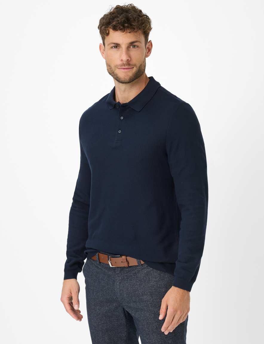 eurex by brax Men's fashion Polos Style PAROS Dark Blue ➜ - buy at Brax
