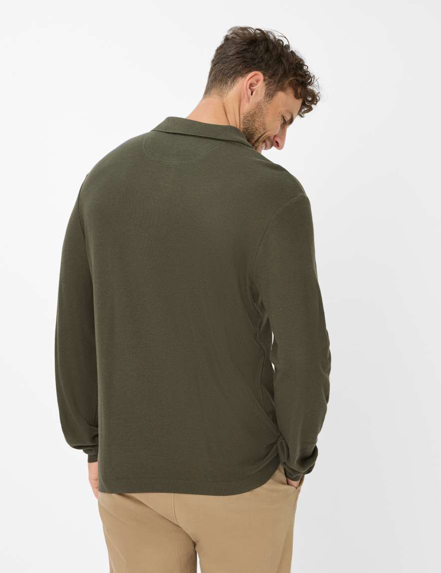 Eurex By Brax Men's Fashion Polos Style PAROS Green - Olive