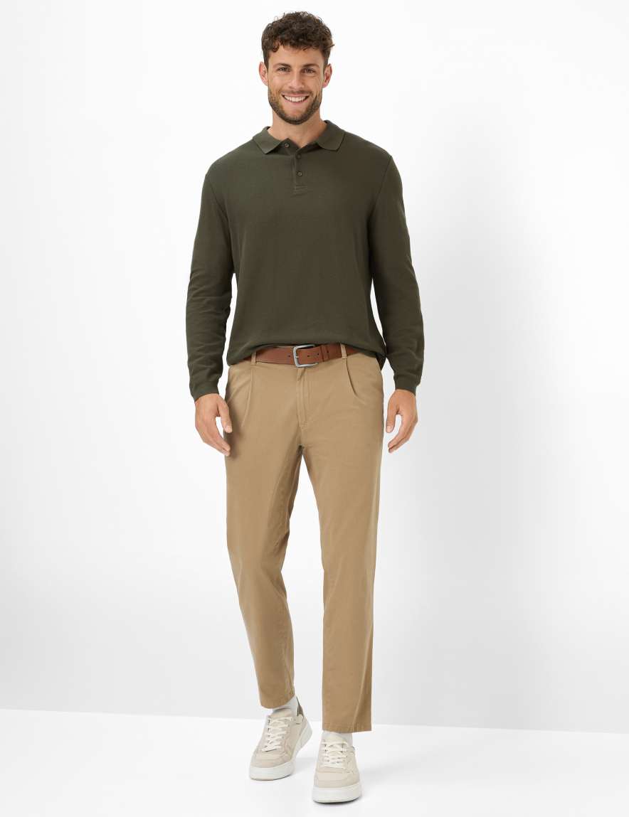 Eurex By Brax Men's Fashion Polos Style PAROS Green - Olive