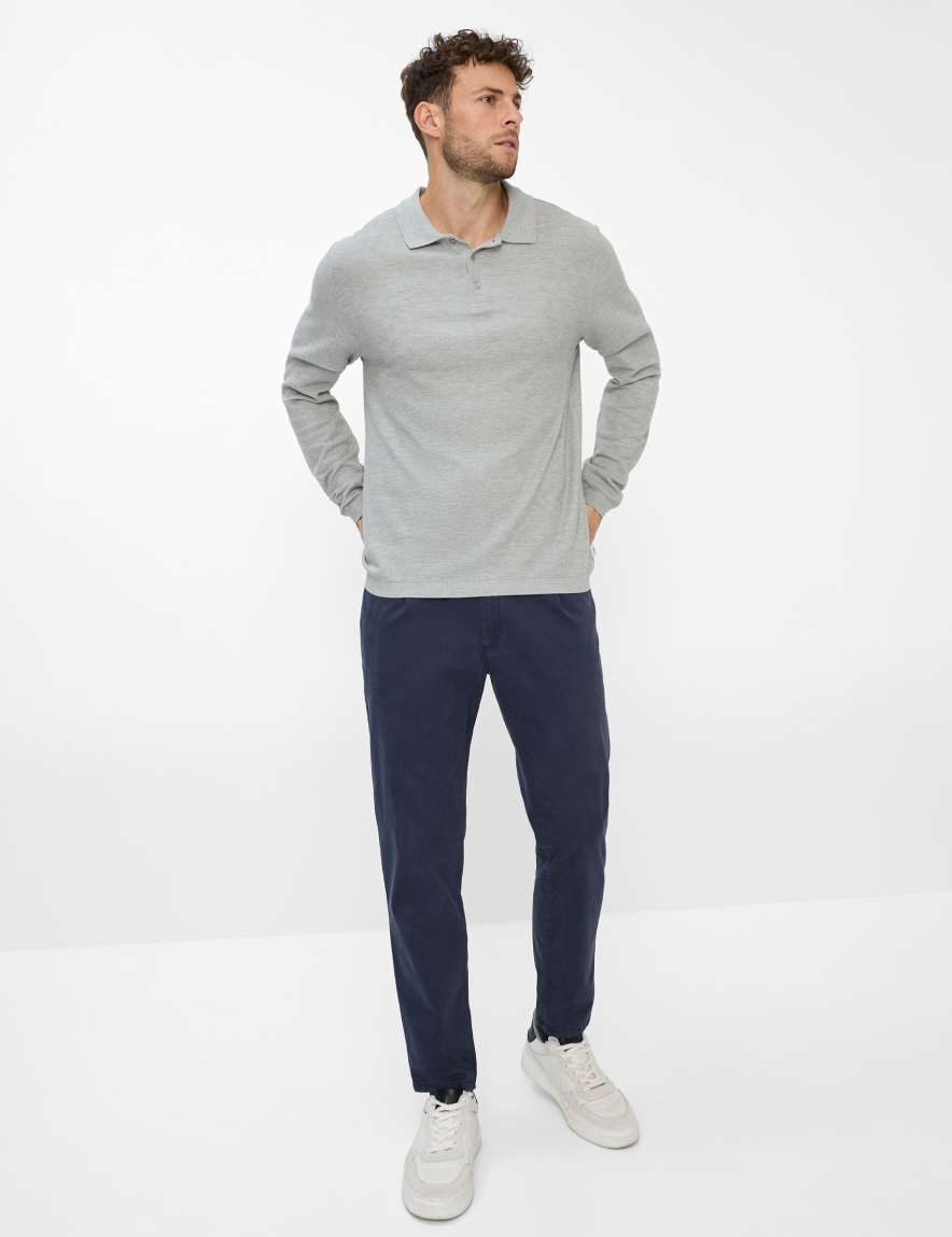 Eurex By Brax Men's Fashion Polos Style PAROS Light Gray ➜ - Buy At Brax