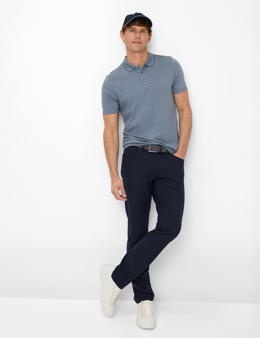 Eurex By Brax Men's Fashion Polos Style PARVIS Blue ➜ - Buy Now At Brax