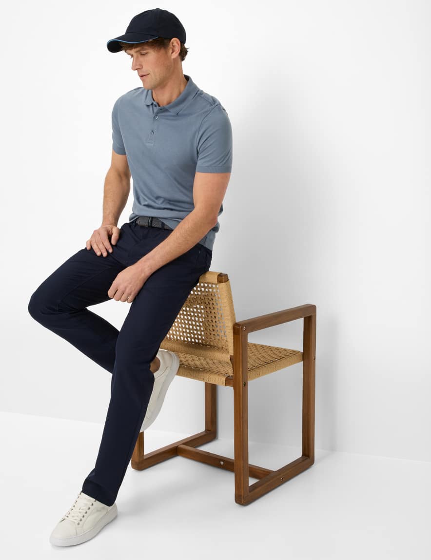 Eurex By Brax Men's Fashion Polos Style PARVIS Blue ➜ - Buy Now At Brax