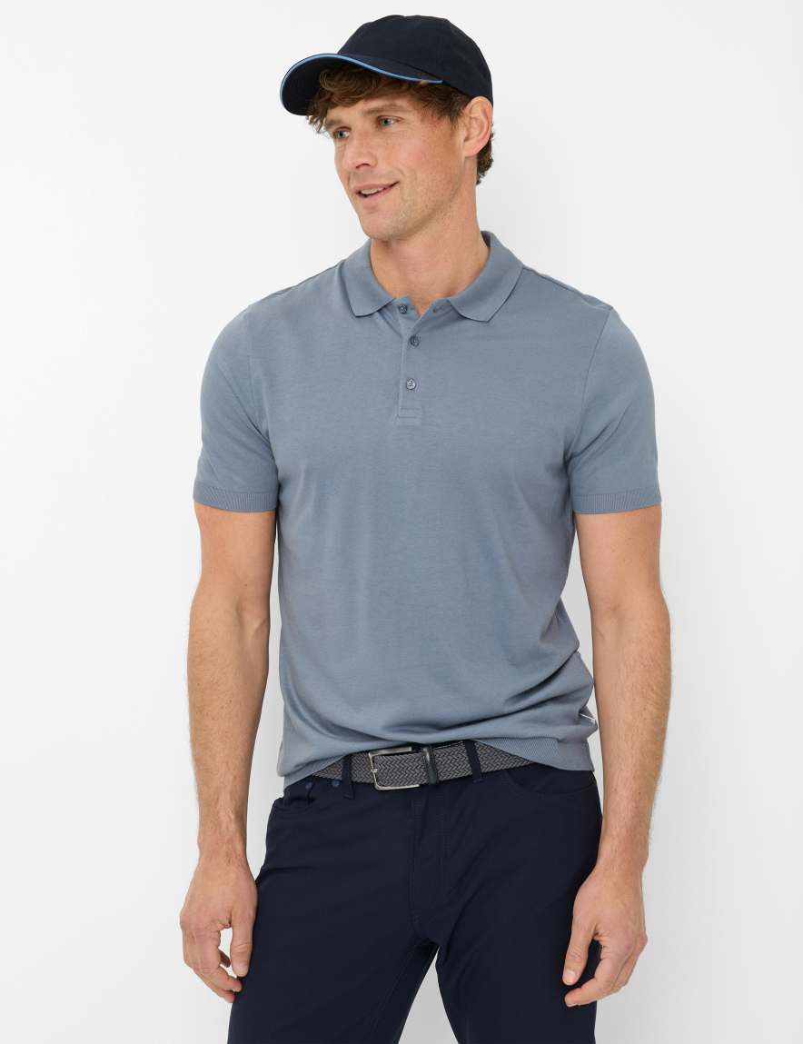 eurex by brax Men's fashion Polos Style PARVIS Blue ➜ - buy now at Brax