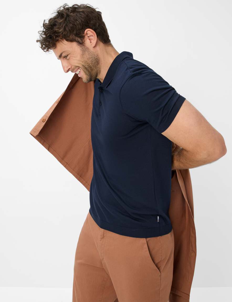 Eurex By Brax Men's Fashion Polos Style PARVIS Dark Blue ➜ - Buy At Brax