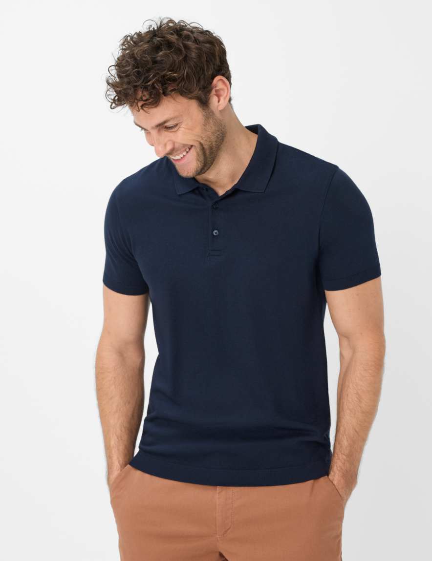 eurex by brax Men's fashion Polos Style PARVIS Dark Blue ➜ - buy at Brax