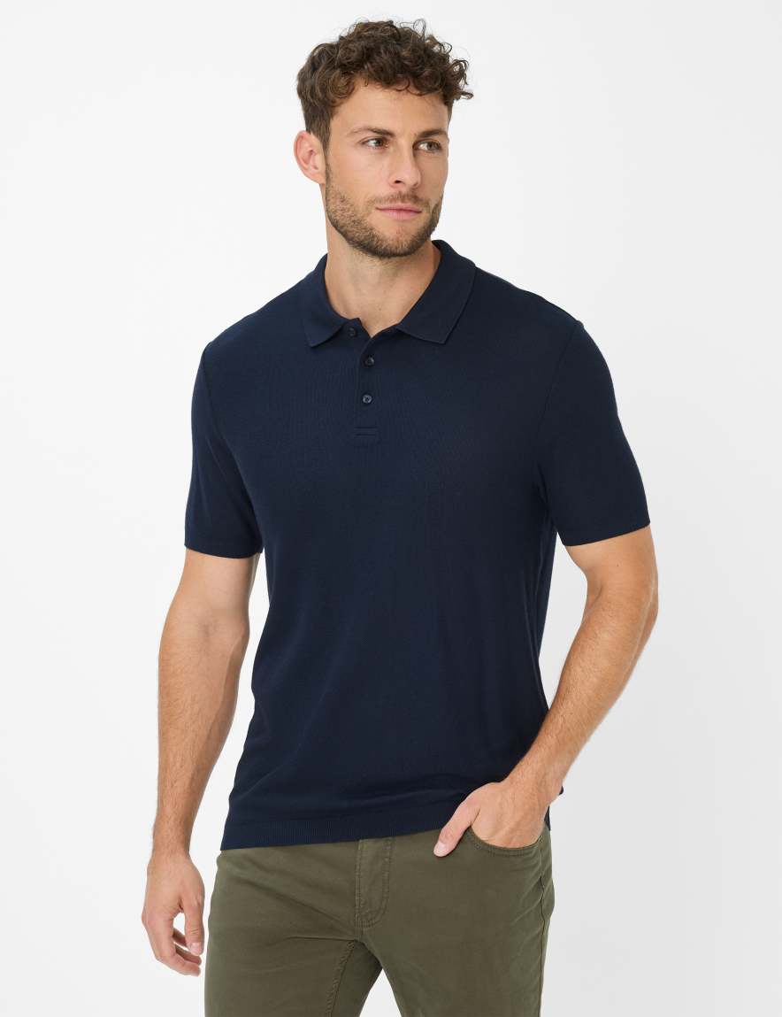 eurex by brax Men's fashion Polos Style PARVIS Dark Blue ➜ - buy at Brax