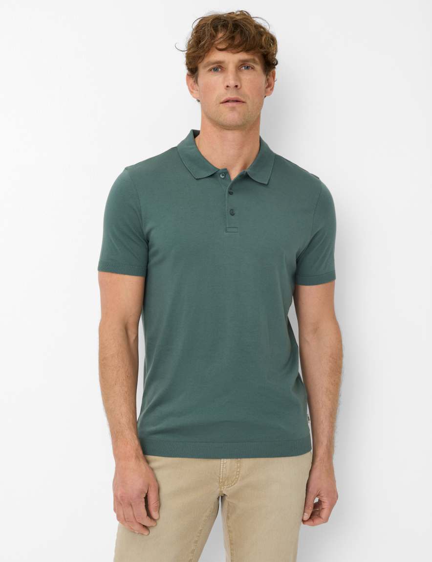 eurex by brax Men's fashion Polos Style PARVIS Dark Green ➜ - buy at Brax