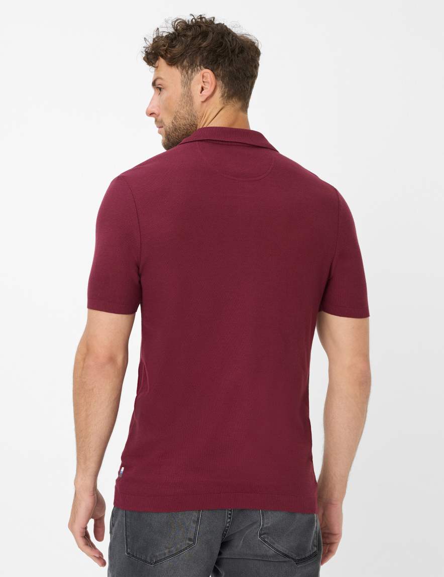 Eurex By Brax Men's Fashion Polos Style PARVIS Dark Red ➜ - Buy At Brax