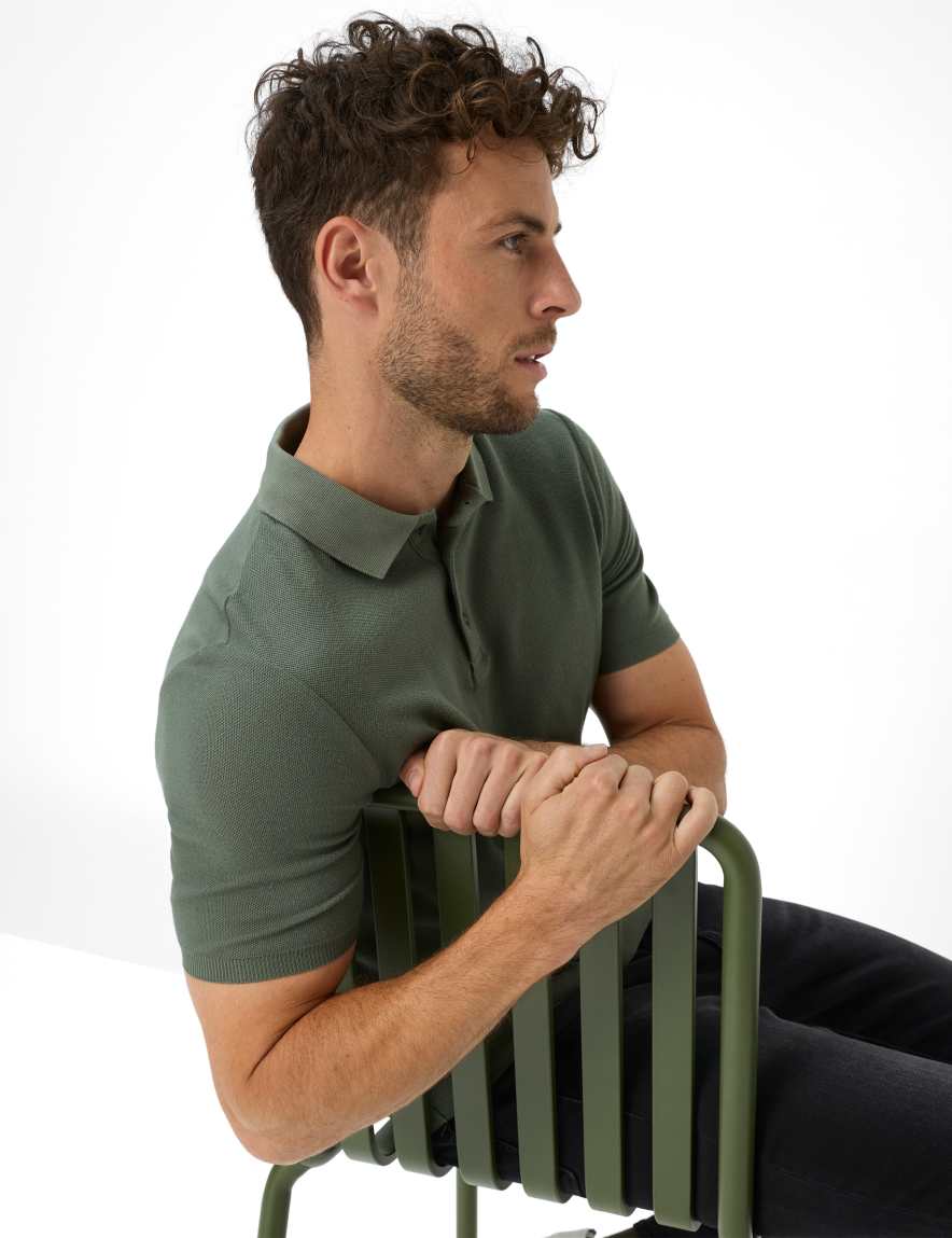 Eurex By Brax Men's Fashion Polos Style PARVIS Green ➜ - Buy Now At Brax