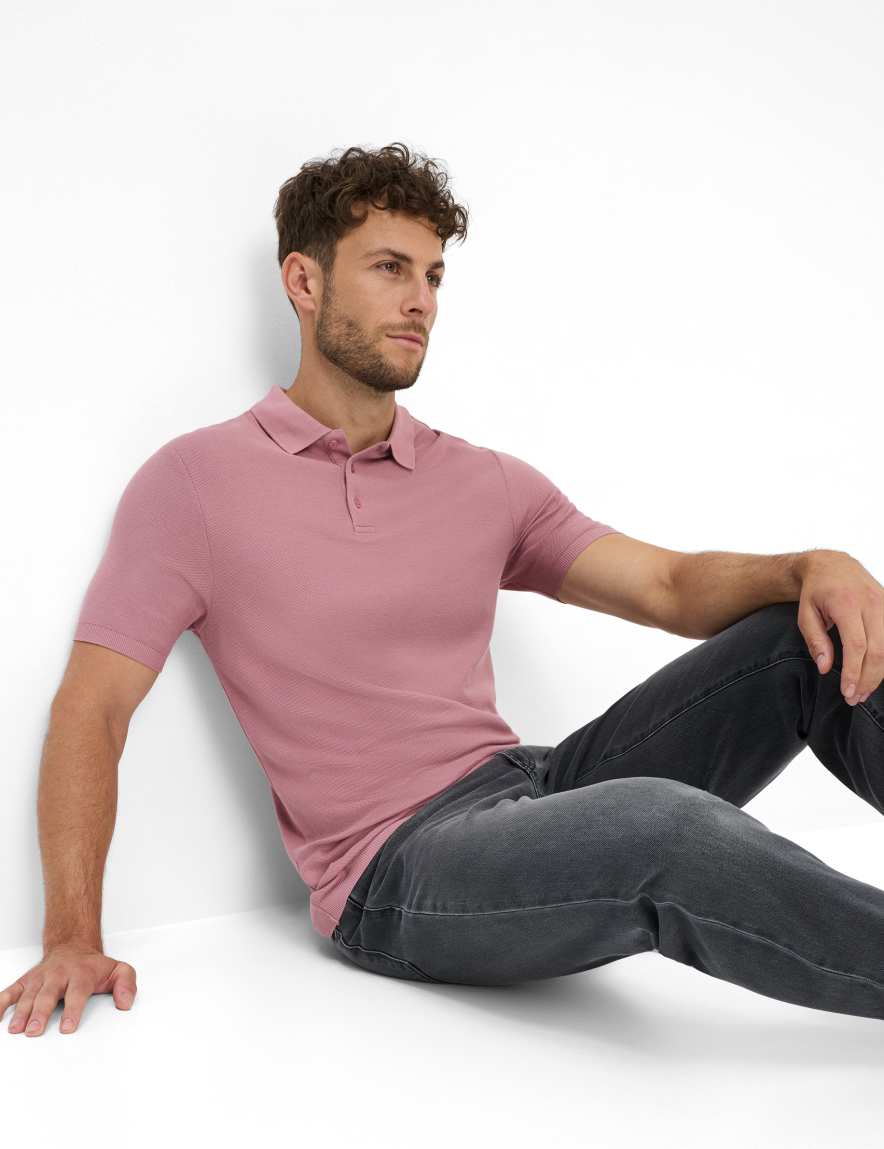 Eurex By Brax Men's Fashion Polos Style PARVIS Rose ➜ - Buy Now At Brax