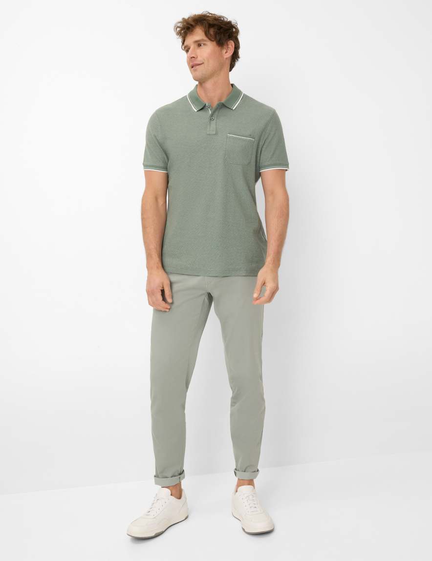 Eurex By Brax Men's Fashion Polos Style PATRICK Green ➜ - Buy Now At Brax