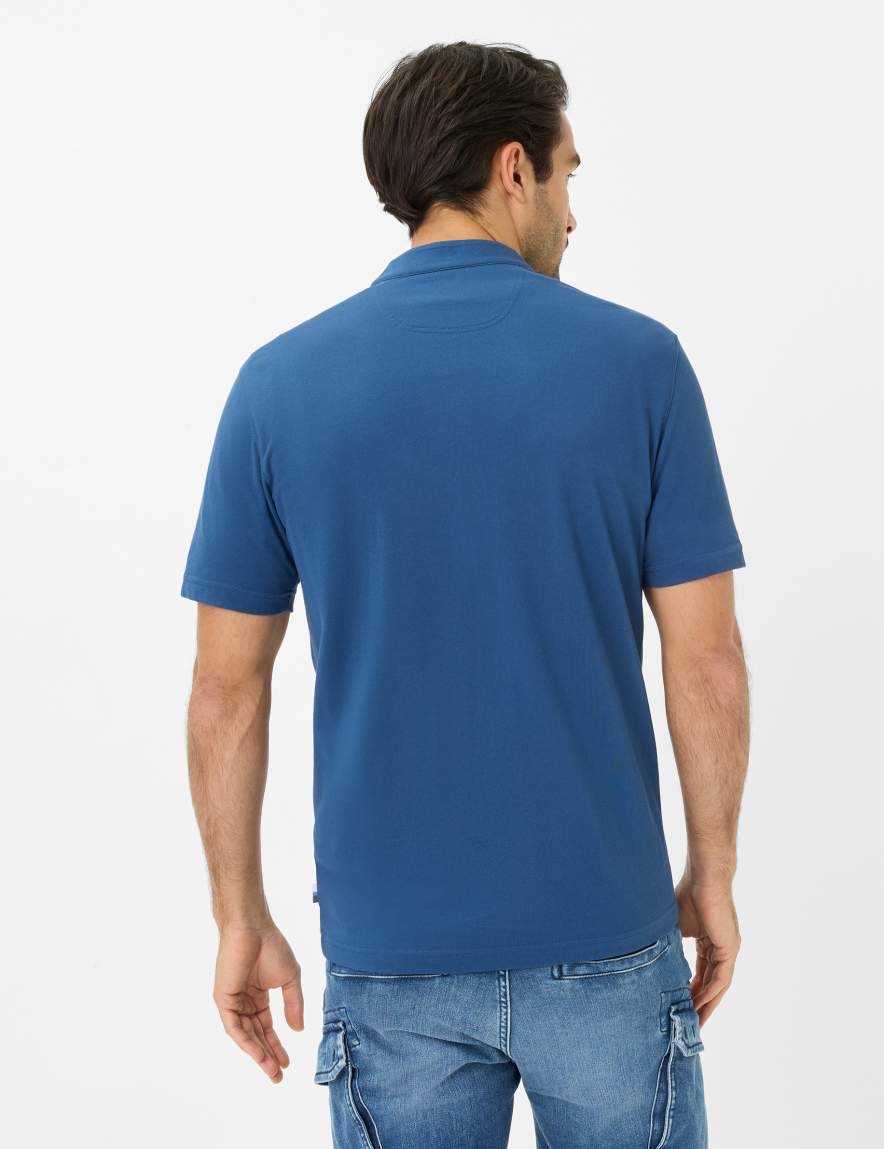 Eurex By Brax Men's Fashion Polos Style PELE Blue ➜ - Buy Now At Brax