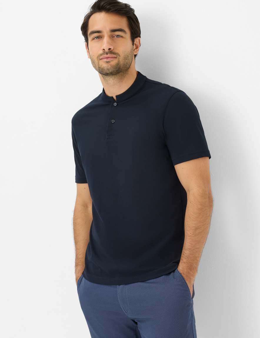 eurex by brax Men's fashion Polos Style PELE Dark Blue ➜ - buy at Brax