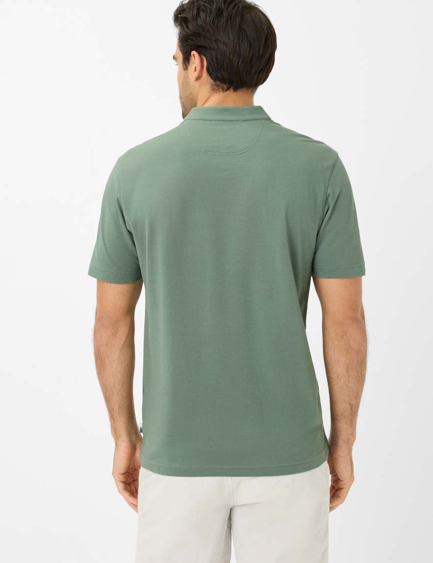 Eurex By Brax Men's Fashion Polos Style PELE Green ➜ - Buy Now At Brax