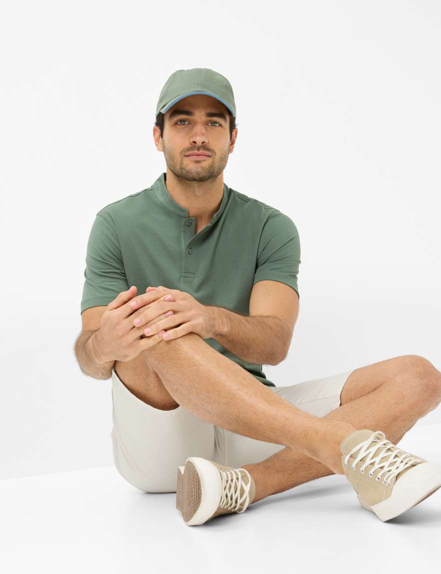 Eurex By Brax Men's Fashion Polos Style PELE Green ➜ - Buy Now At Brax