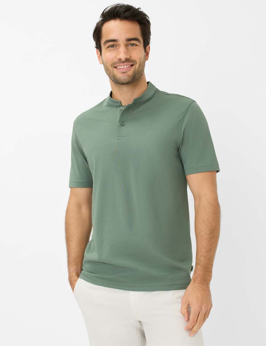 eurex by brax Men's fashion Polos Style PELE Green ➜ - buy now at Brax