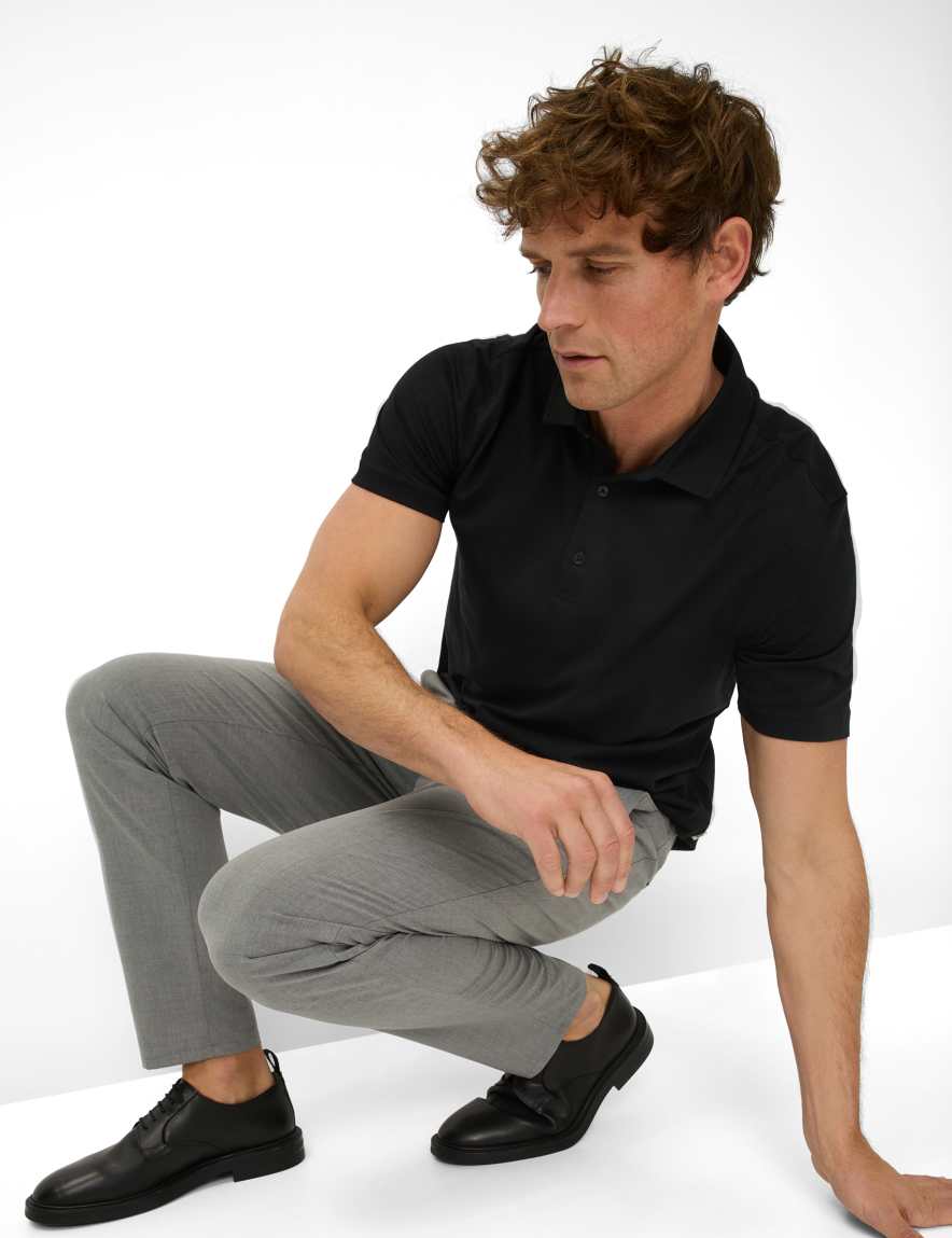 Eurex By Brax Men's Fashion Polos Style PEPE Black ➜ - Buy Now At Brax
