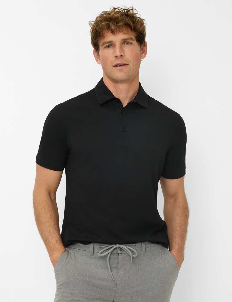 eurex by brax Men's fashion Polos Style PEPE Black ➜ - buy now at Brax