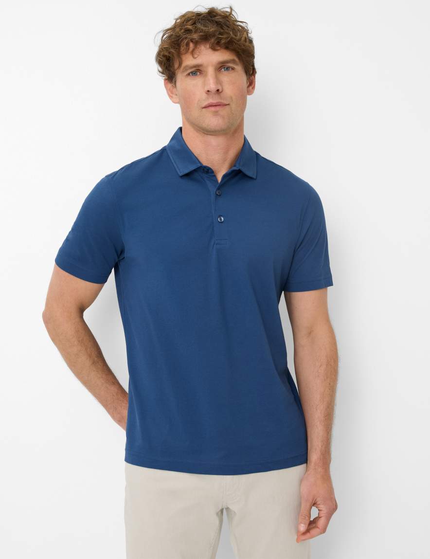 eurex by brax Men's fashion Polos Style PEPE Blue ➜ - buy now at Brax