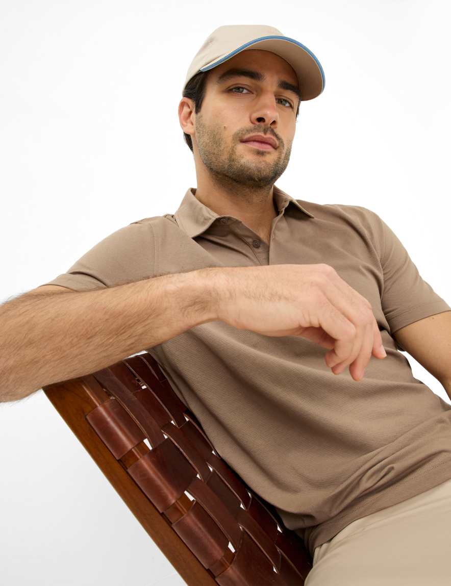 Eurex By Brax Men's Fashion Polos Style PEPE Brown ➜ - Buy Now At Brax