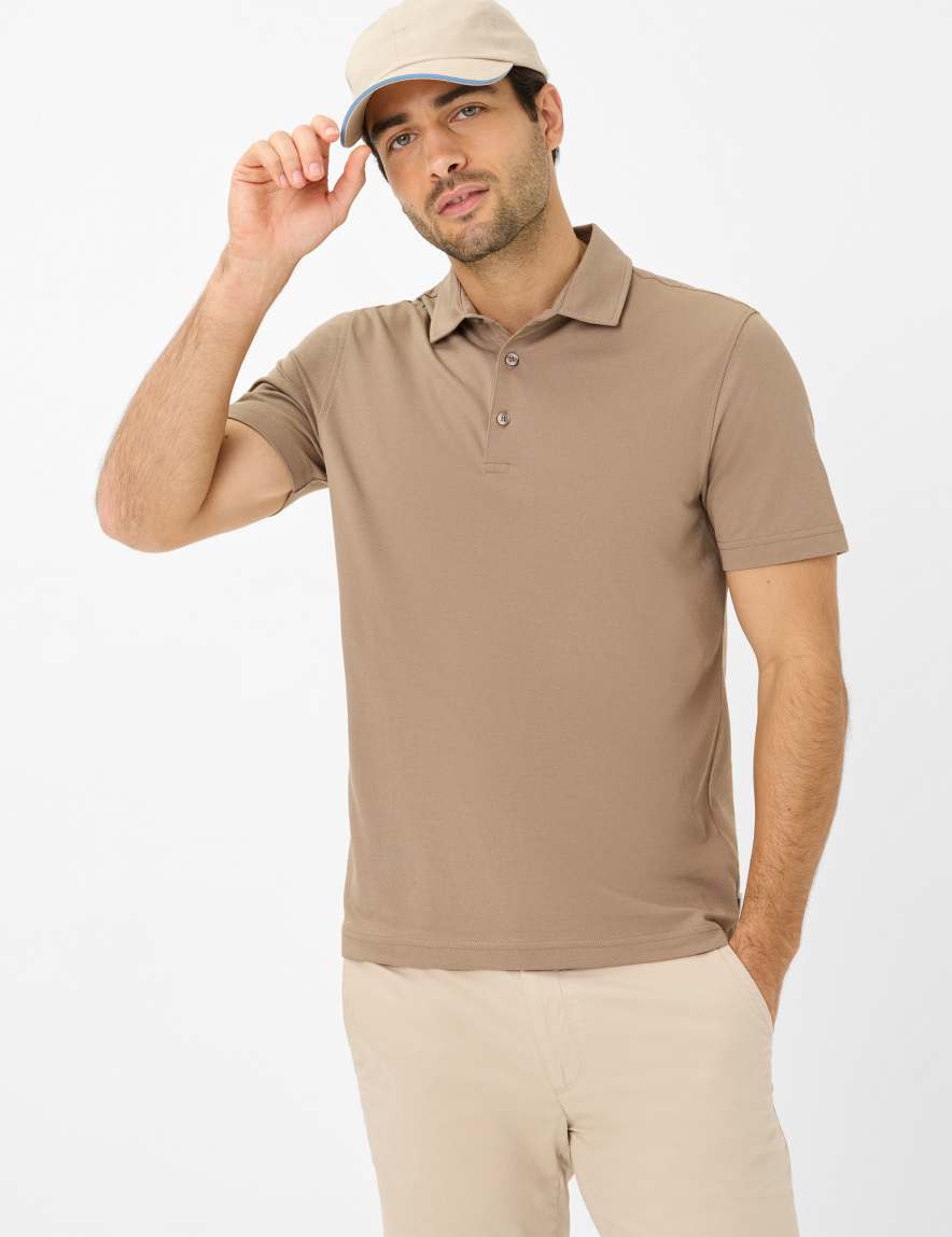 eurex by brax Men's fashion Polos Style PEPE Brown ➜ - buy now at Brax