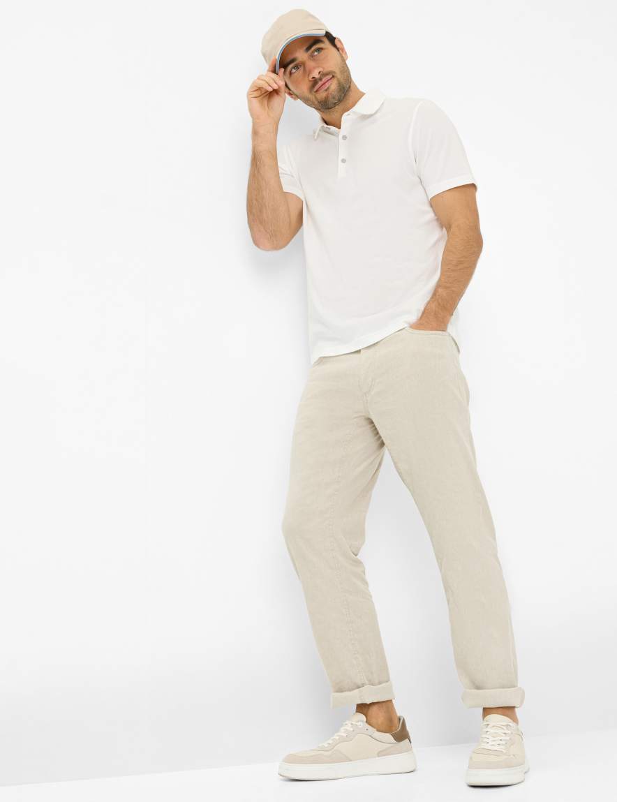 Eurex By Brax Men's Fashion Polos Style PEPE Cream White ➜ - Buy At Brax
