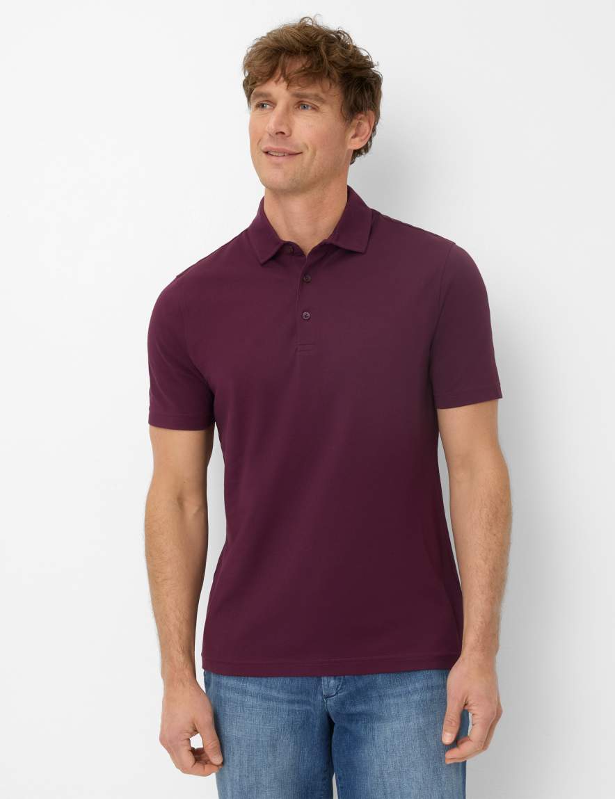 eurex by brax Men's fashion Polos Style PEPE Dark Purple ➜ - buy at Brax