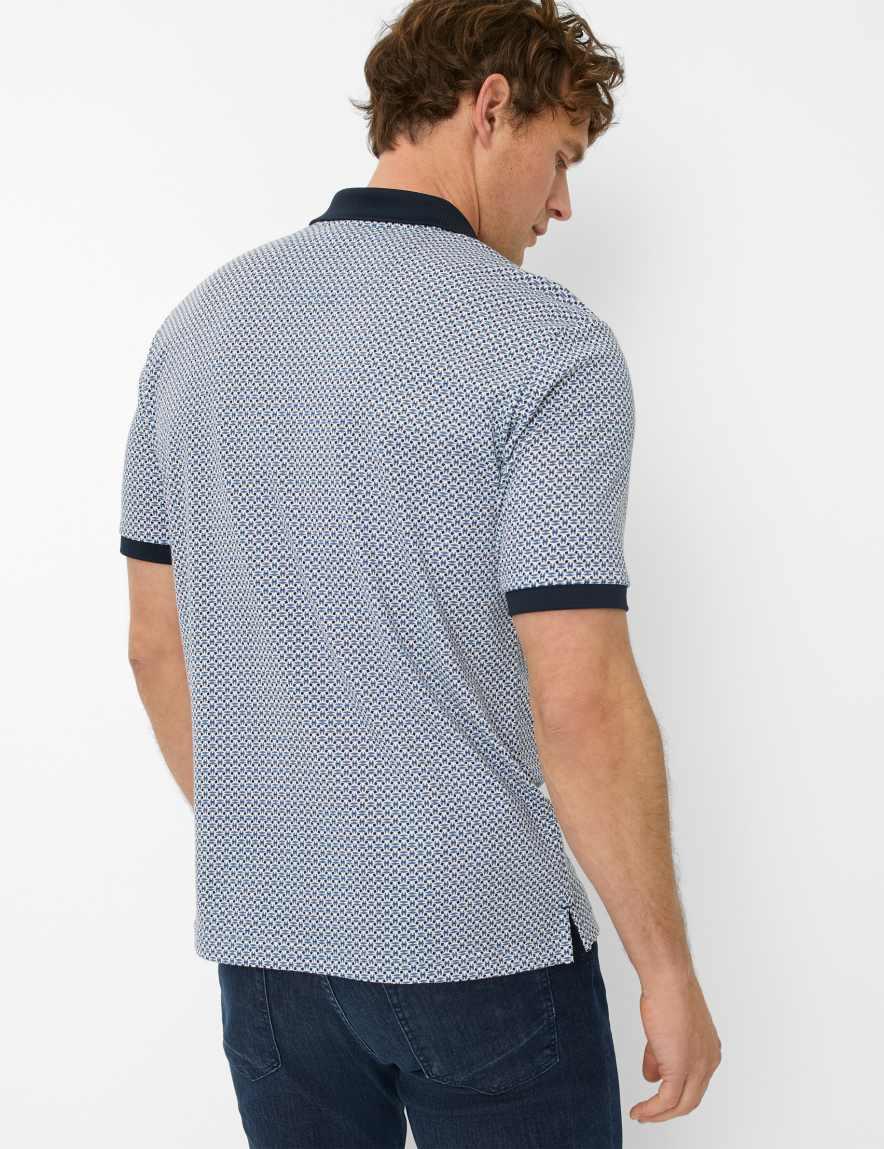 Eurex By Brax Men's Fashion Polos Style PERRY Blue ➜ - Buy Now At Brax