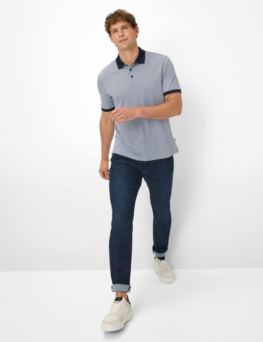 Eurex By Brax Men's Fashion Polos Style PERRY Blue ➜ - Buy Now At Brax