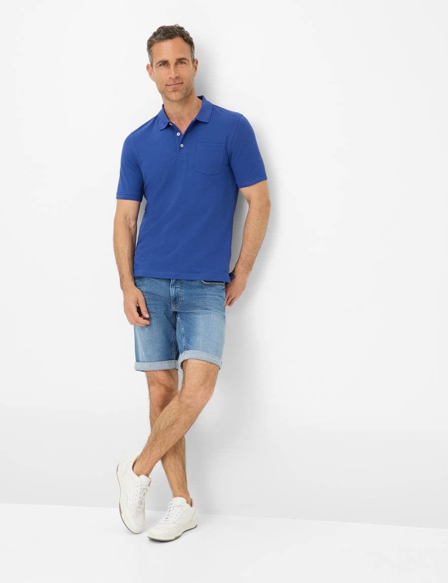 Eurex By Brax Men's Fashion Polos Style PETE Blue ➜ - Buy Now At Brax
