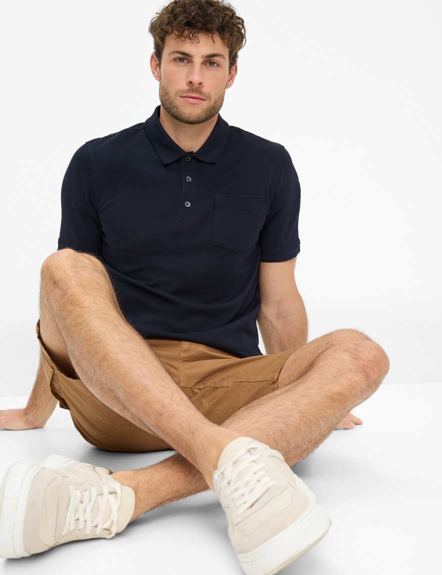 Eurex By Brax Men's Fashion Polos Style PETE Dark Blue ➜ - Buy At Brax