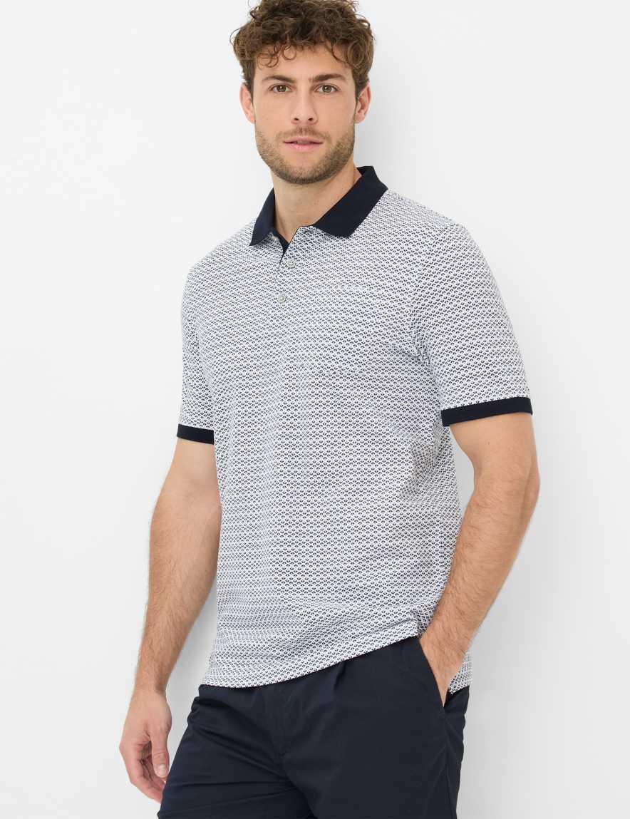 eurex by brax Men's fashion Polos Style PETE Dark Blue ➜ - buy at Brax