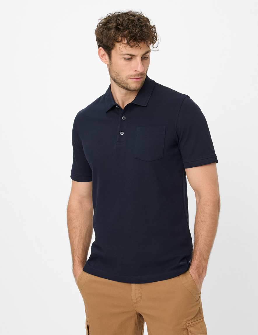 eurex by brax Men's fashion Polos Style PETE Dark Blue ➜ - buy at Brax