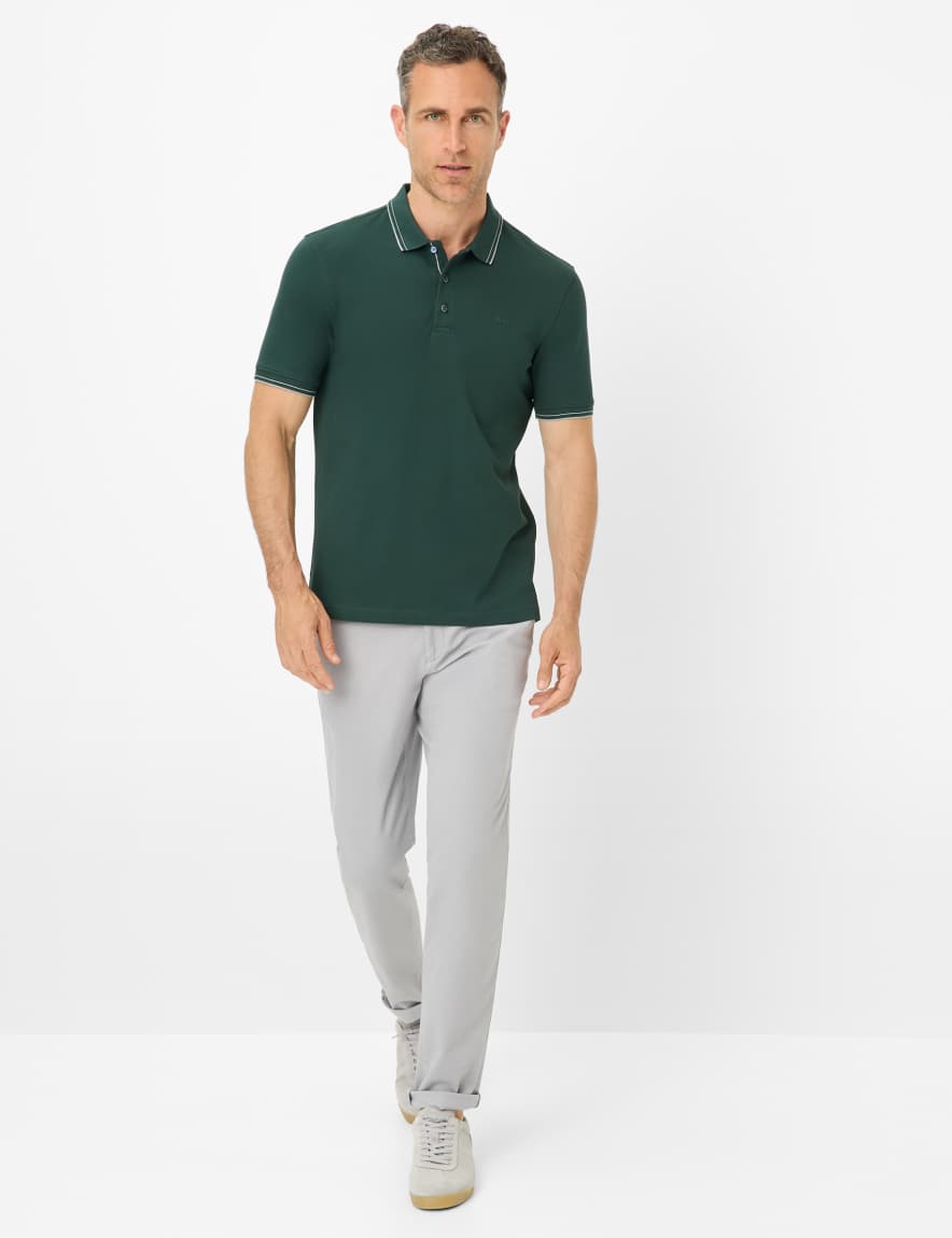 Eurex By Brax Men's Fashion Polos Style PETE Dark Green ➜ - Buy At Brax