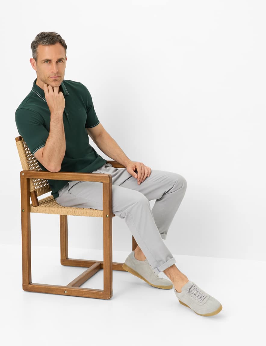 Eurex By Brax Men's Fashion Polos Style PETE Dark Green ➜ - Buy At Brax