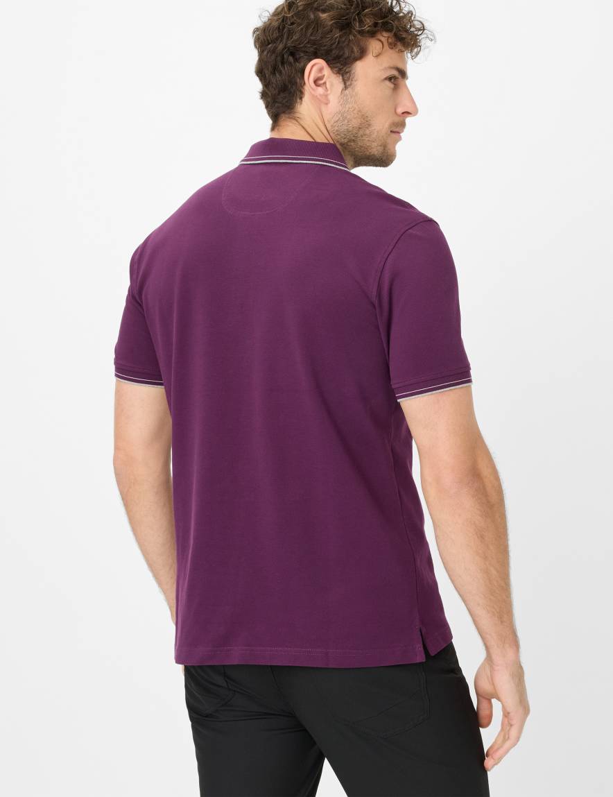 Eurex By Brax Men's Fashion Polos Style PETE Dark Purple ➜ - Buy At Brax