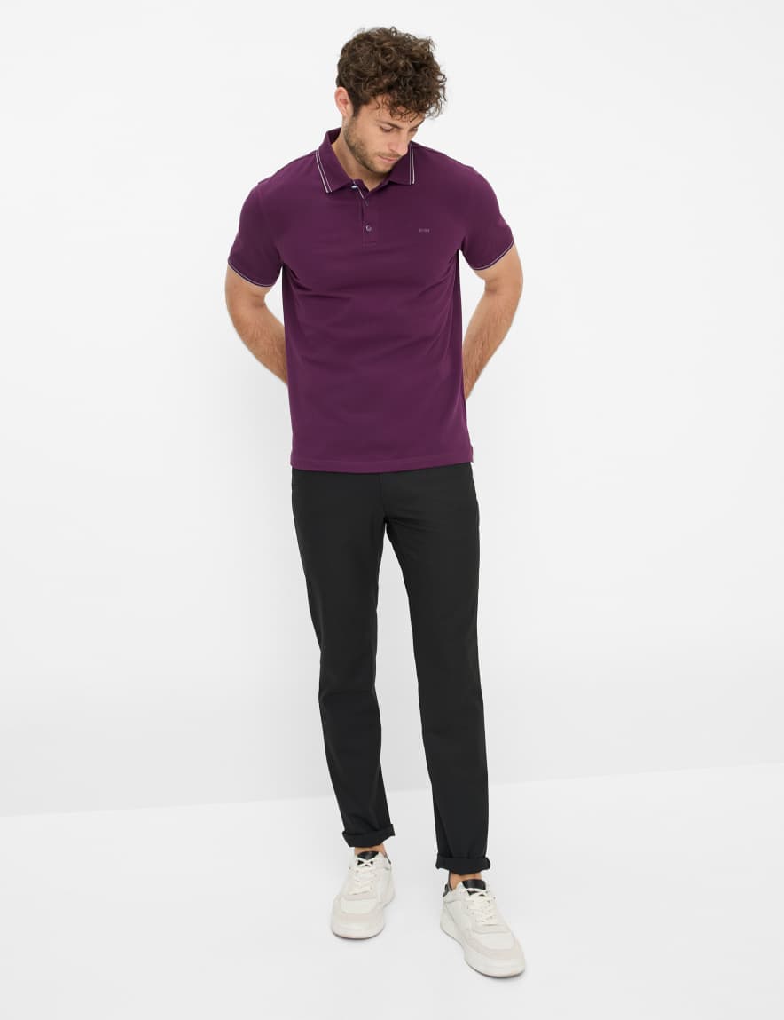 Eurex By Brax Men's Fashion Polos Style PETE Dark Purple ➜ - Buy At Brax