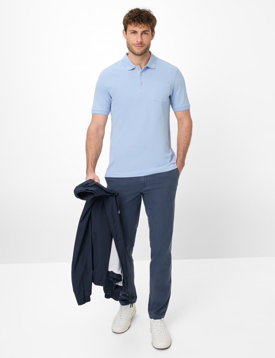 Eurex By Brax Men's Fashion Polos Style PETE Light Blue ➜ - Buy At Brax