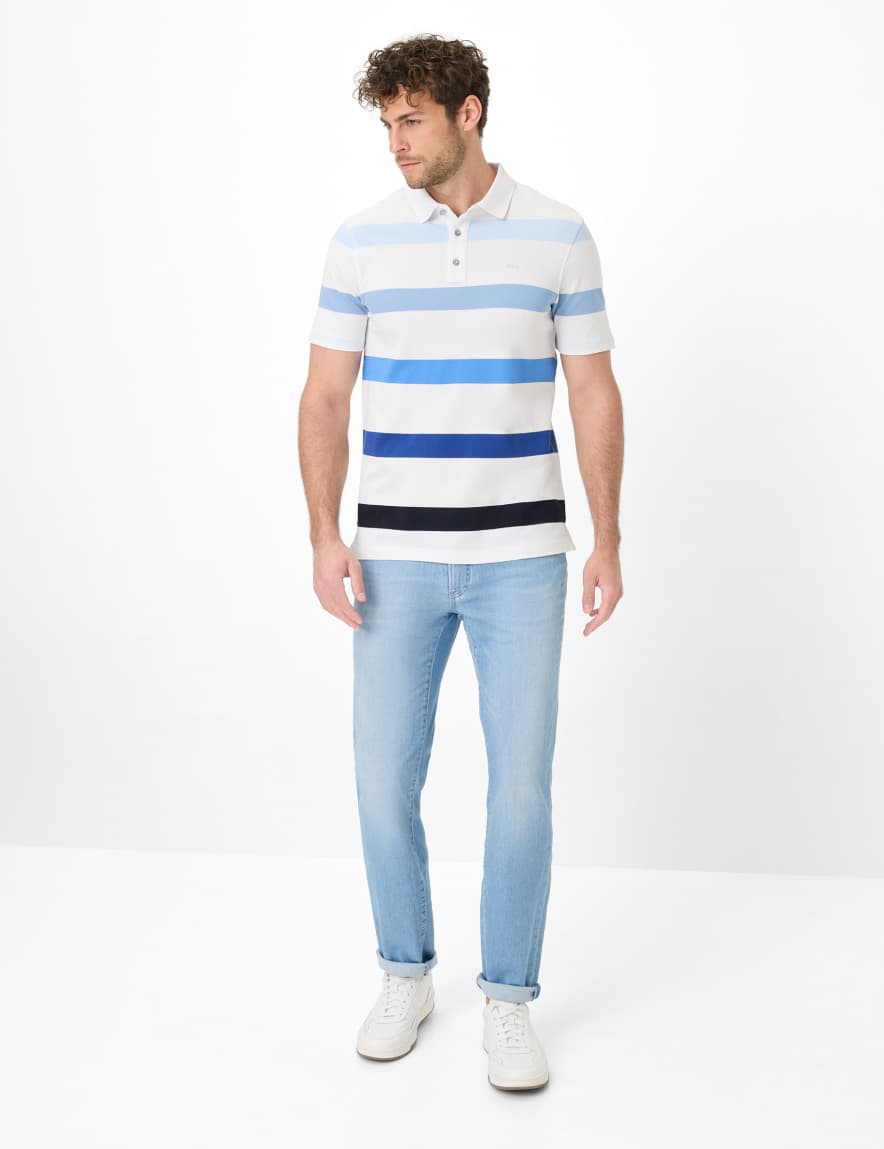 Eurex By Brax Men's Fashion Polos Style PETE Light Blue ➜ - Buy At Brax