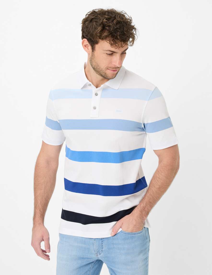 eurex by brax Men's fashion Polos Style PETE Light Blue ➜ - buy at Brax