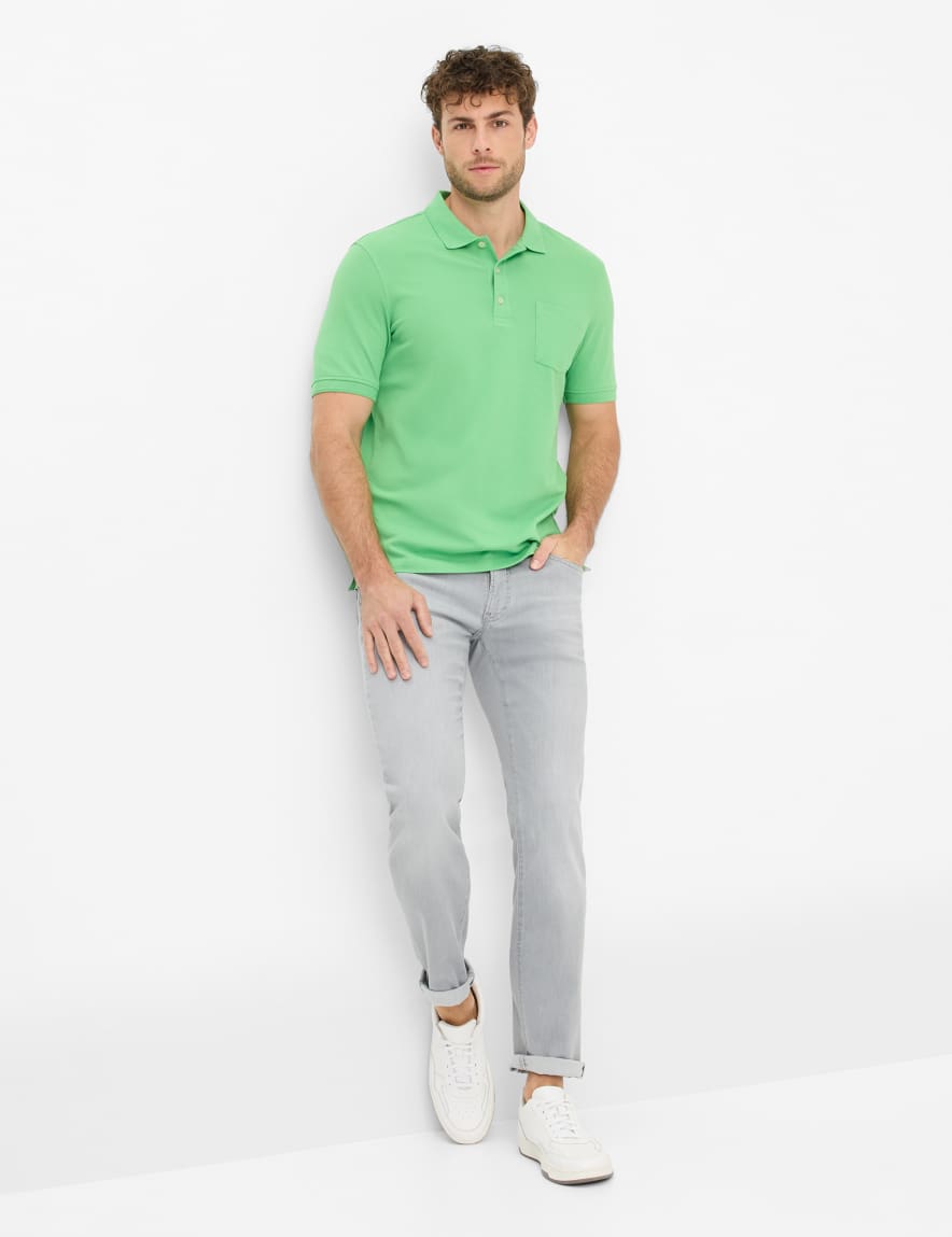 Eurex By Brax Men's Fashion Polos Style PETE Light Green ➜ - Buy At Brax