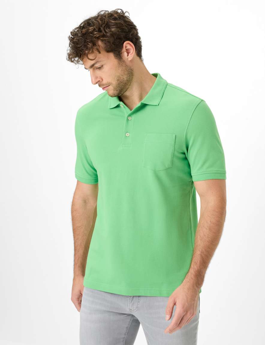 eurex by brax Men's fashion Polos Style PETE Light Green ➜ - buy at Brax