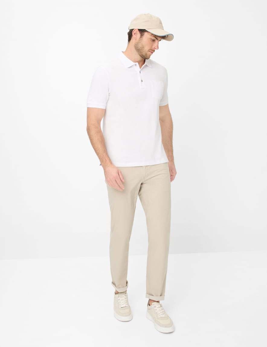 Eurex By Brax Men's Fashion Polos Style PETE White ➜ - Buy Now At Brax