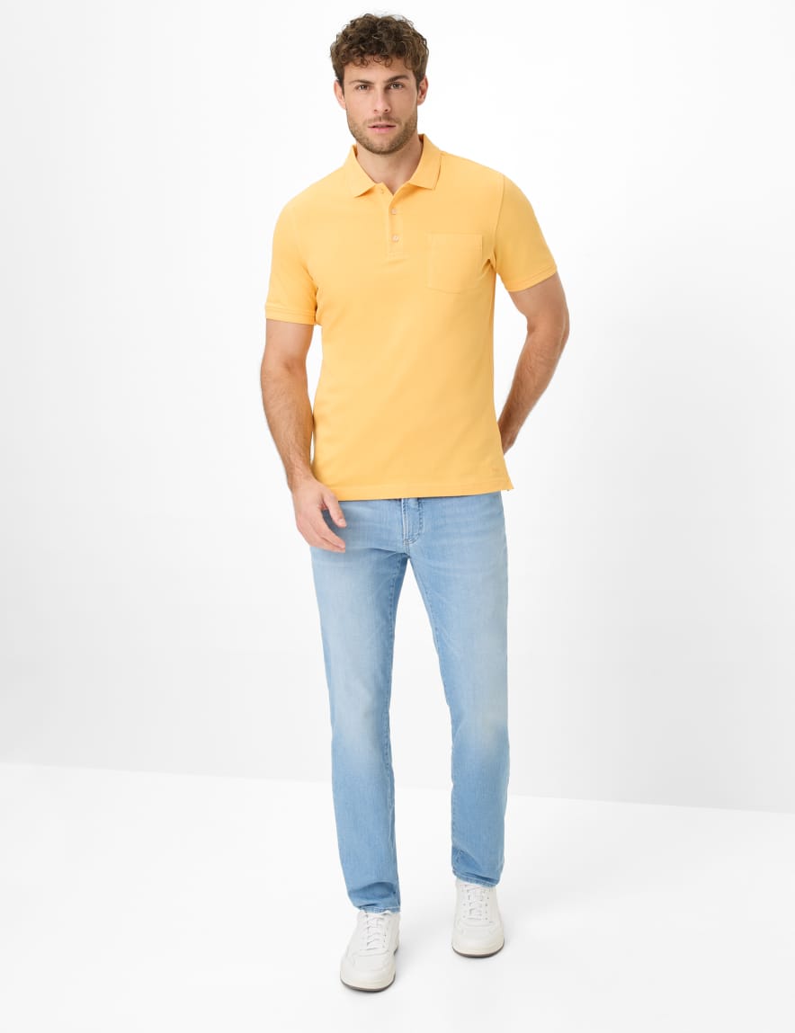Eurex By Brax Men's Fashion Polos Style PETE Yellow ➜ - Buy Now At Brax
