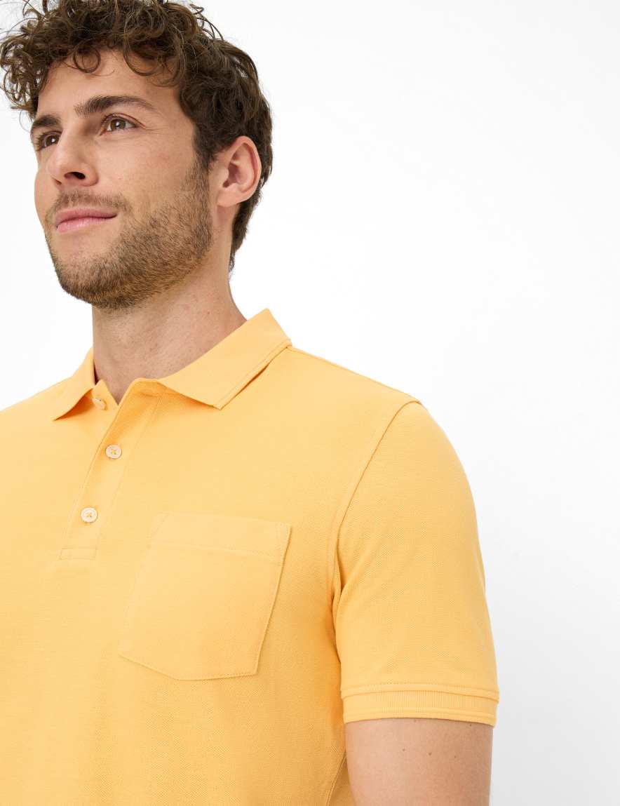 Eurex By Brax Men's Fashion Polos Style PETE Yellow ➜ - Buy Now At Brax