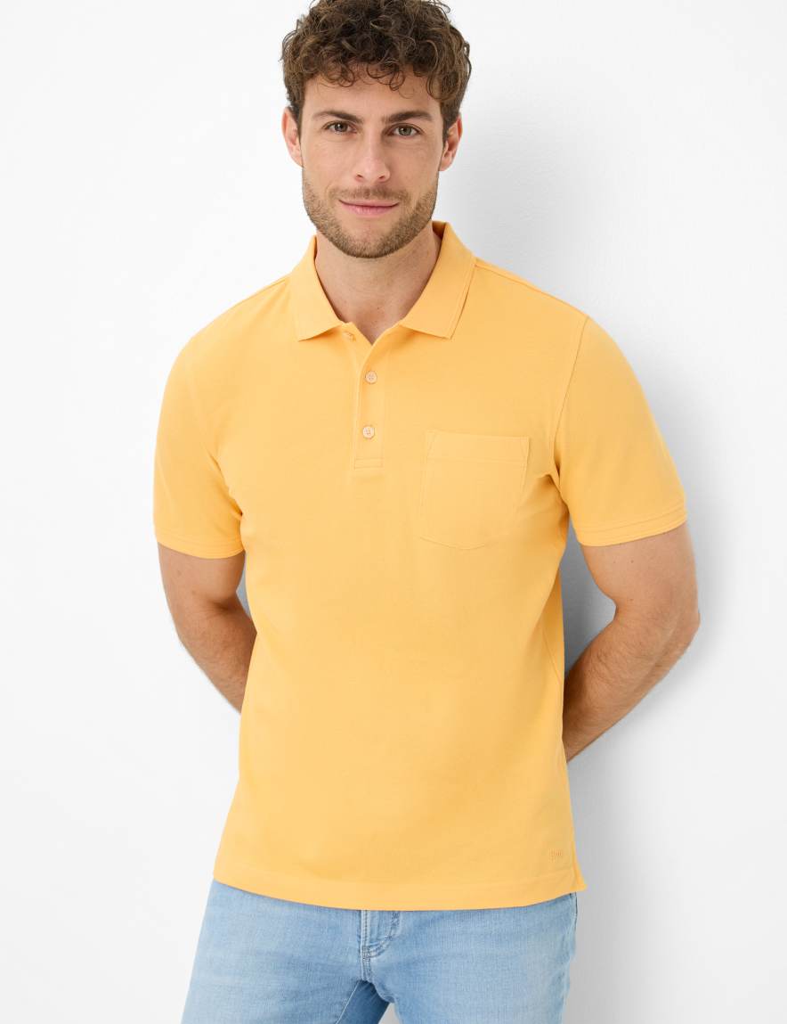 eurex by brax Men's fashion Polos Style PETE Yellow ➜ - buy now at Brax